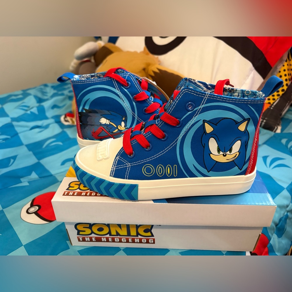 Kids High-Top Sneakers - Blue